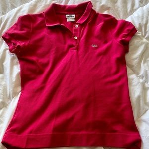 Hot pink Lacoste Polo
